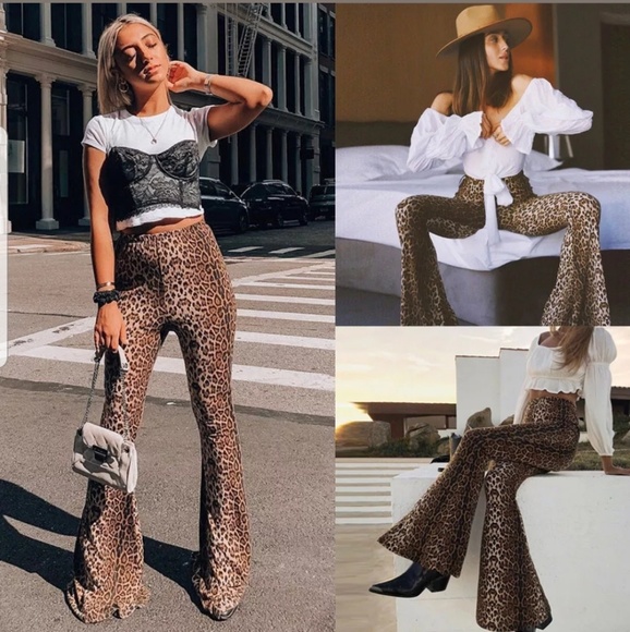 🔥Last One🔥Leopard Bell Bottoms Flared Boho Pants - Picture 5 of 6